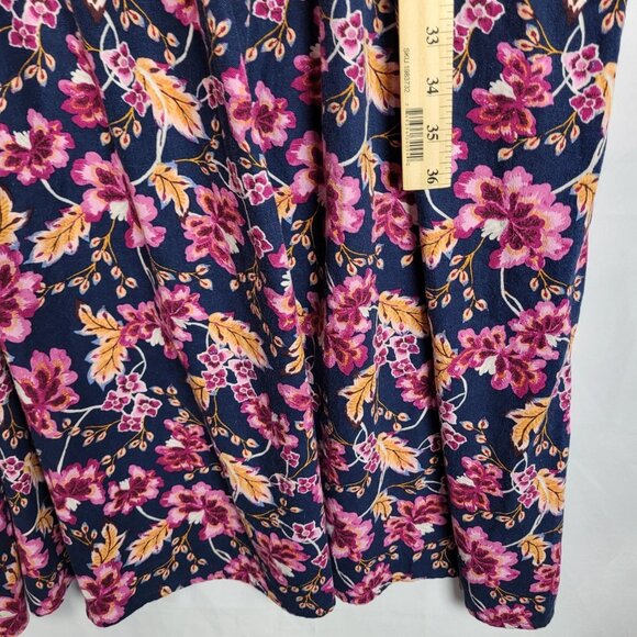 Old Navy Dark Floral Dress Women's 2XL Pink Black Fairy Sleeveless Whimsigoth - Picture 10 of 12